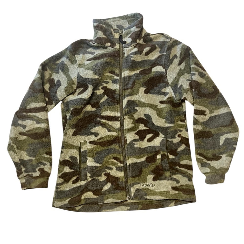 Cabelas Camo Jacket Kids Size Medium Zip Up